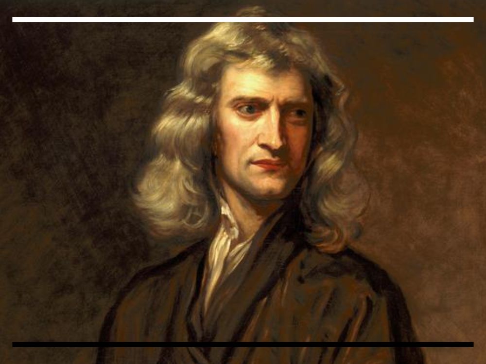 Retrato de Isaac Newton.