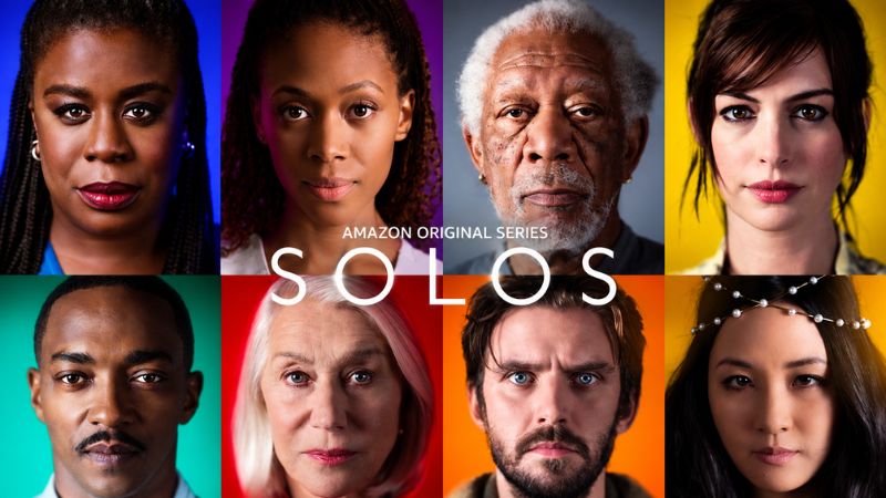 Montagem com os principais personagens da série Solos, do Prime Video.