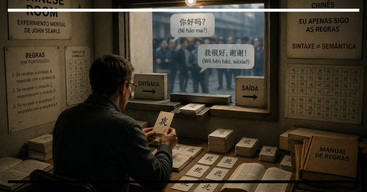 O quarto chinês: a IA entende ou apenas manipula símbolos?